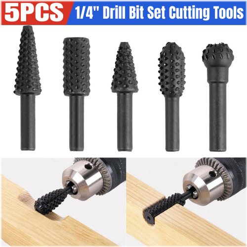 Precision Carving Set: 5 Woodworking Drill Bits for Accurate Cuts