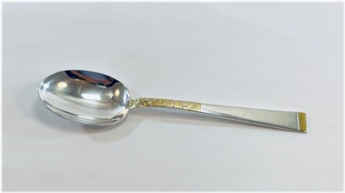 Golden Scroll Oval Soup Dessert Spoon