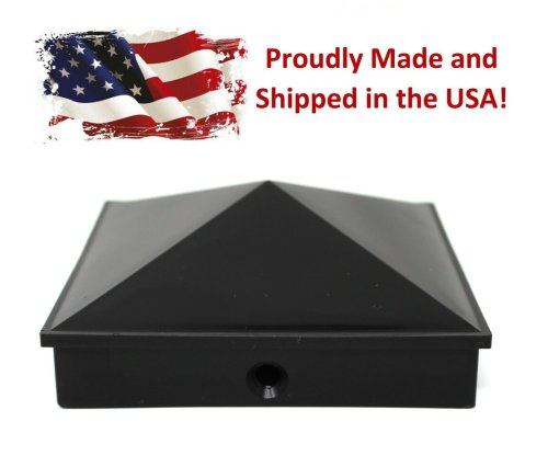 Pyramid Fence Cap in Black - Multiple Pack Sizes