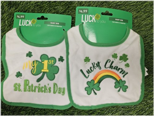 Clover Charm Infant Bib Set