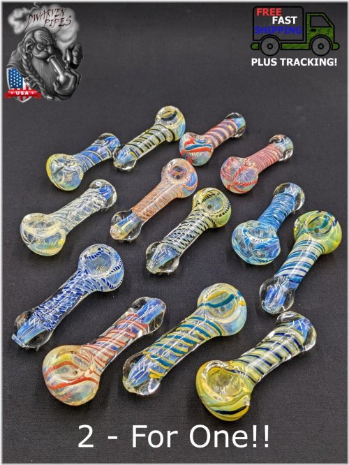 Rainbow Glass Spoon Pipes