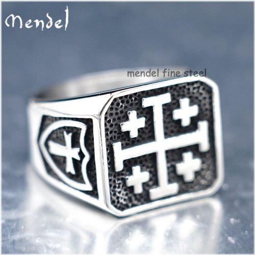 Jerusalem Cross Square Ring