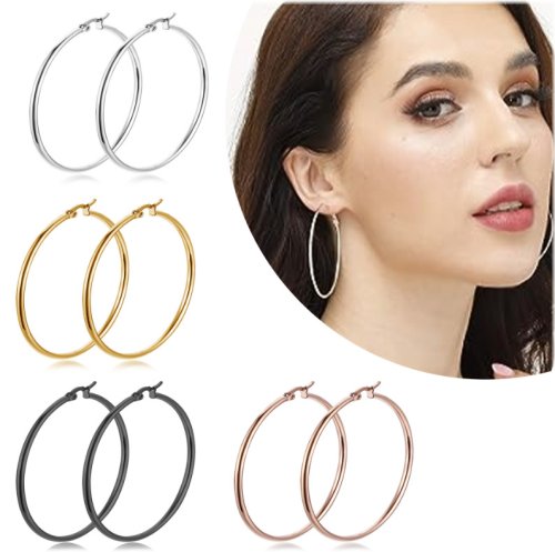 Radiant Round Hoop Earrings Collection