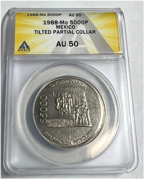 Mexican Oil Peso - 1988 Tilted Collar Error