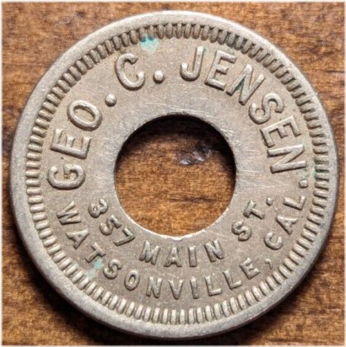 Watsonville Cigars 5¢ Trade Token