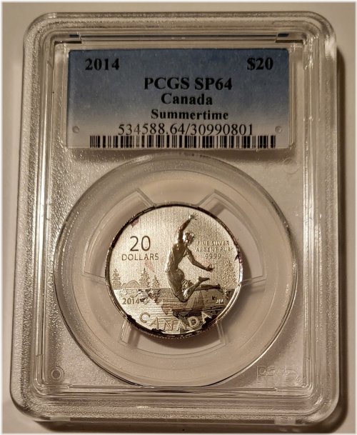 Canadian Summer Silver Coin