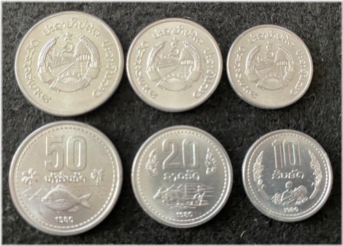 Laotian Trio Coin Set