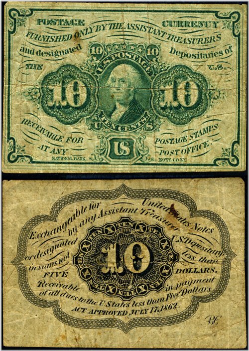 Rustic 1st Issue Fractional Note VF