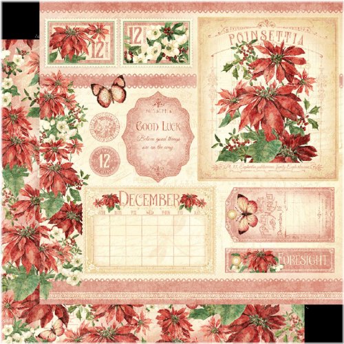 Poinsettia Petals Paper Pack