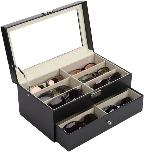 Multi-Slot Glasses Organizer Box