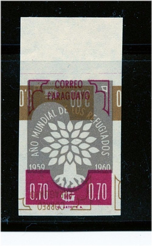 Inverted Overprint Paraguay Stamp (PA115) - Mint Never Hinged, Very Fine Quality