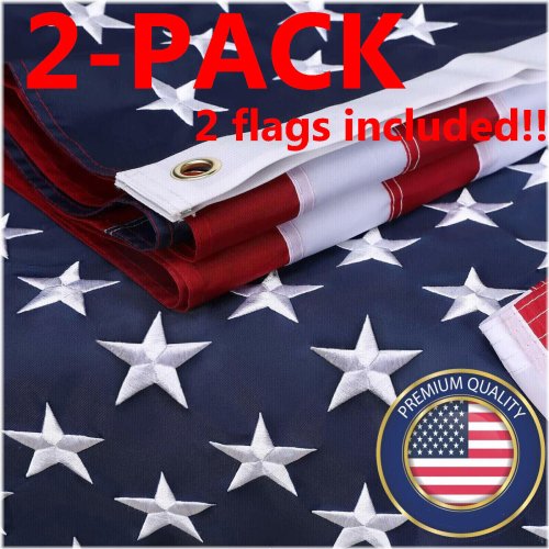 Stars and Stripes Deluxe Embroidered Flag