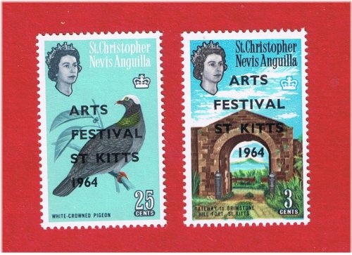 Arts Festival Stamps from St. Kitts-Nevis #161-162 MNH OG