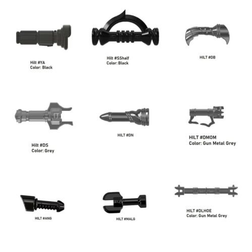 Galactic Hilt Collection - Custom Lightsaber Accessories for SW Minifigures