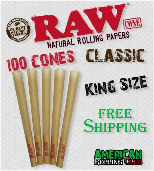 Natural King Size Classic Cones - 100 Pack