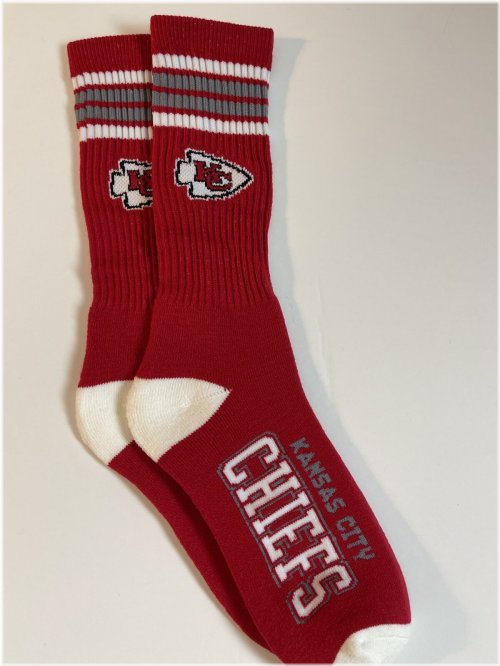 Chiefs 4-Stripe Adult Socks