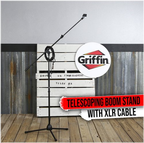 Griffin Mic Stand Set with Tripod Base and Boom Arm