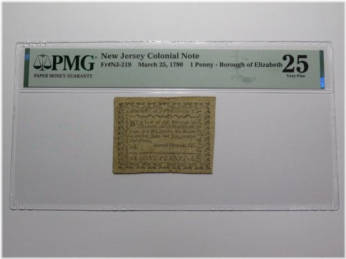 Elizabeth Borough Penny Note