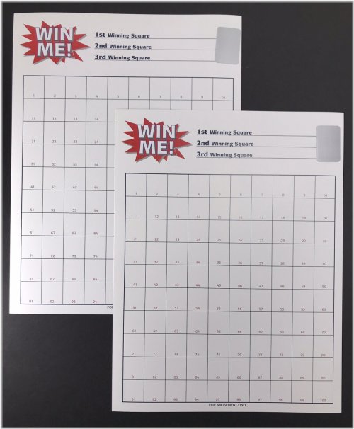 Square Scratch Off Raffle Board