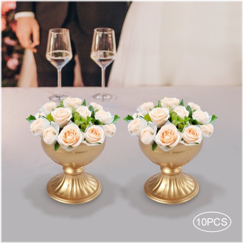 Golden Trumpet Vase Set