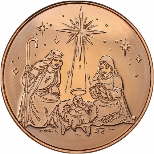 Nativity Copper Round