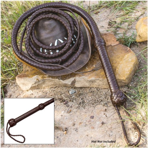 Genuine Leather Bullwhip with Wrist Strap