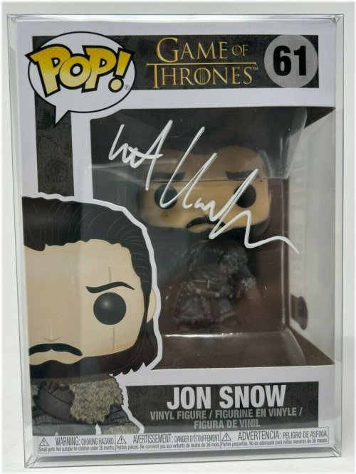 Jon Snow Funko Pop Autographed by Kit Harington with Beckett BAS Witness