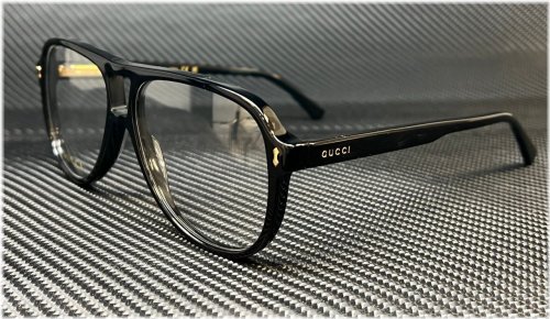 Black Gold Spring Hinge Eyeglasses by GUCCI