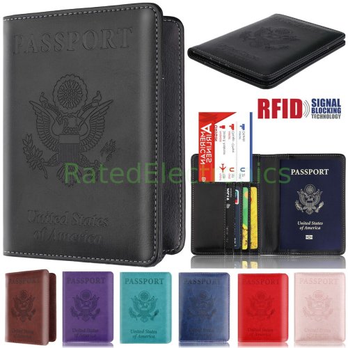 SecureTravel Leather Passport and ID Holder