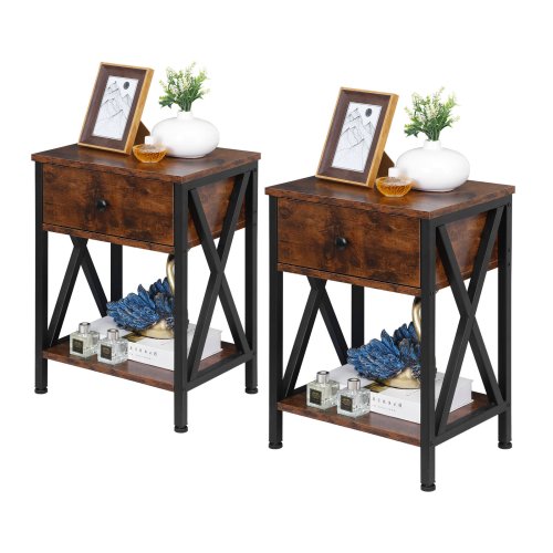 X-Design Metal Frame End Tables