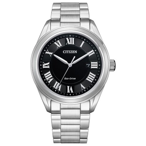 Eco-Drive Roman Numerals Silver-Tone Watch