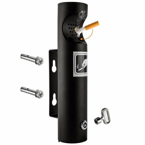 Stainless Steel Wall Mounted Cigarette Butt Receptacle