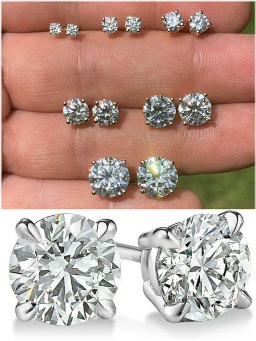 Sparkling Solitaire Earrings for Him