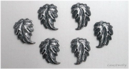 Silver Leaf Embellishments Set