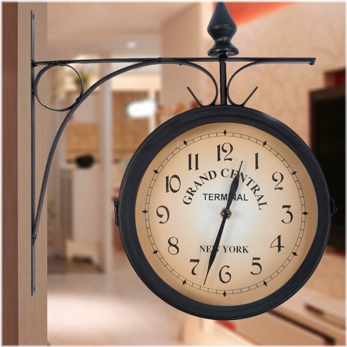 Double Sided Antique Wall Clock