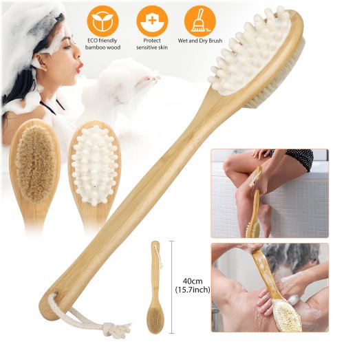 Long Reach Dual-Sided Bath Scrubber