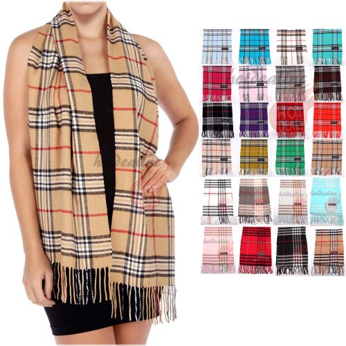 Cozy Cashmere Checkered Wrap