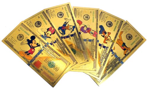 Disney Character 24K Gold Foil Note Set