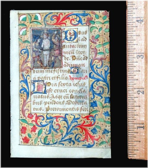 Enchanted Pages: Illuminated French Book of Hours Leaf