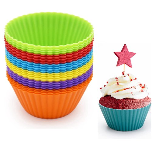 Silicone Cupcake Liners - Reusable & Non-stick (24 Pack)