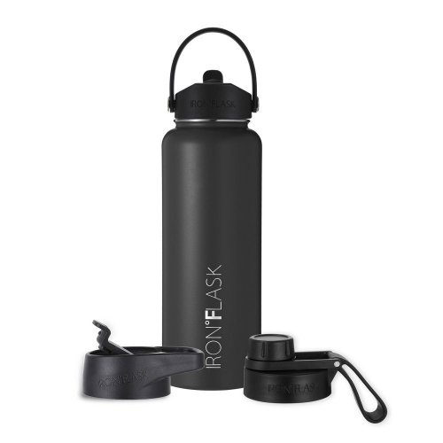 HydratePro 40oz Triple Lid Water Bottle