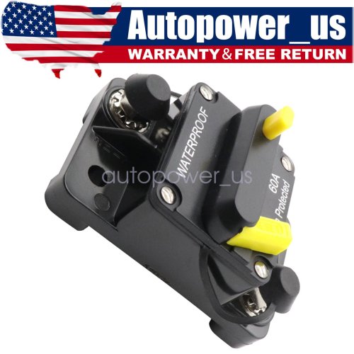 PowerGuard 60 - 12V DC Resettable Breaker for Car, Marine, and Inverter Applications