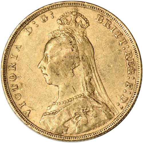 Golden Jubilee Sovereign of Great Britain - Average Circulation, Random Date