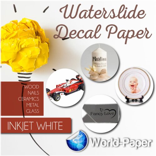 Waterslide Decal Paper - White Inkjet - Pack of 10 Sheets