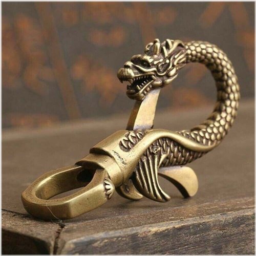 Dragon Head Belt Clip Keychain