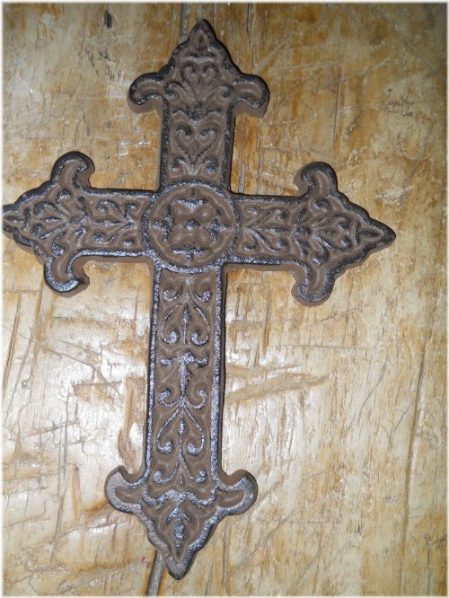 Victorian Style Cast Iron Wall Cross