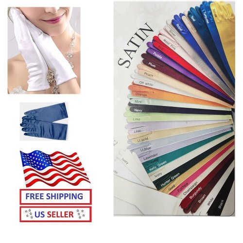 Satin Elegance Wrist Gloves