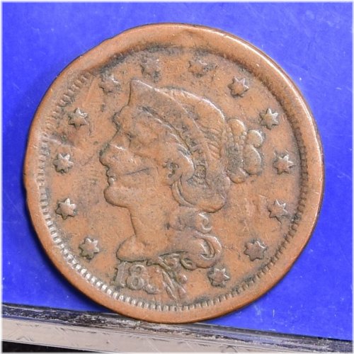 Regal 1836 Copper Coin - Visible Wear, Imperfections