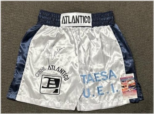 Chavez Autographed Boxing Trunks with JSA Witnessed Authentication