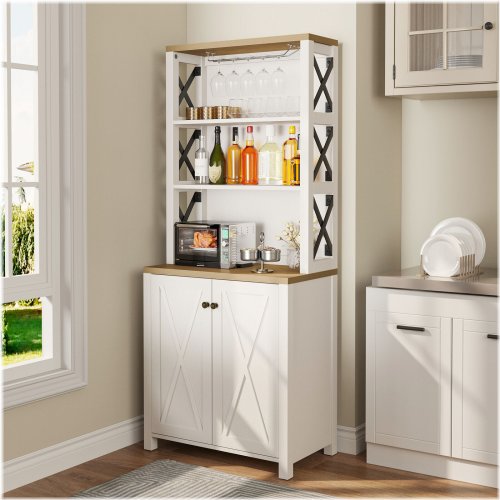 Tall Corner Wine Pantry Cabinet